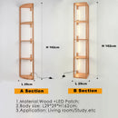 Axyaa Wooden Shelf Floor Lamp for Home Décor & Lighting in Bedroom, Living Room & Study