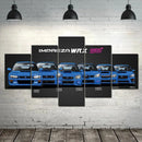 WRX Car Anime Poster Set - Axyaa 5 Piece Canvas Wall Art HD Prints for Modern Home Decor