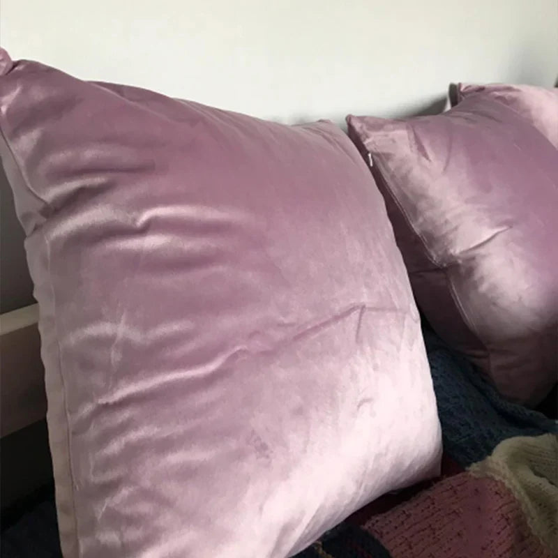 Soft Purple Velvet Cushion Covers for Cozy Home Decor - Axyaa