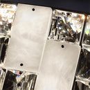 Axyaa Snowflake Print LED Pendant Light: Modern Luxury Crystal Lamp for Living & Dining Room