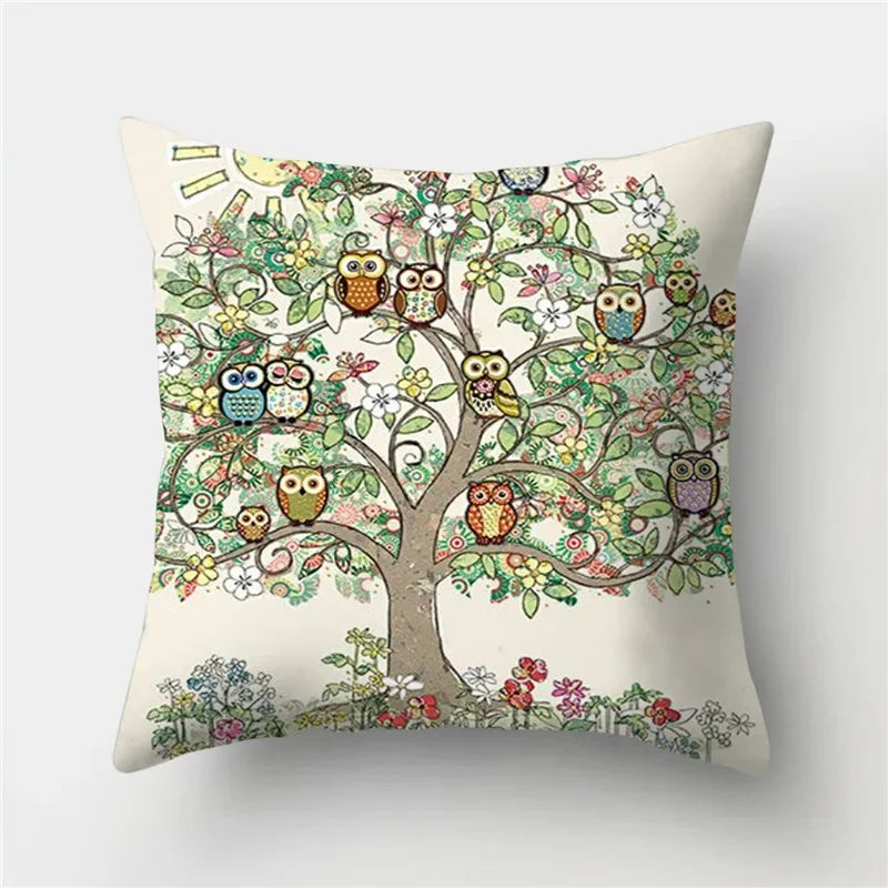 Axyaa Butterfly Cat Animals Design Pillowcase - Nordic Home Decor