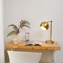Axyaa Matte Brass Molly Desk Lamp with LED Bulb and On/Off Switch