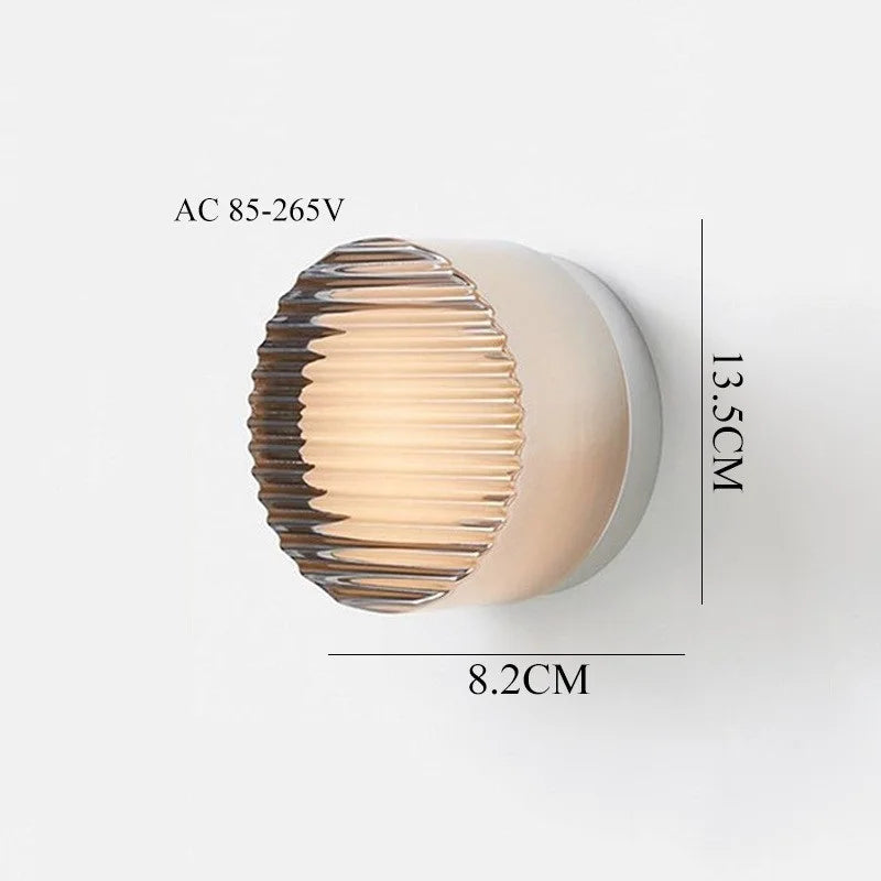 Axyaa Round Acrylic LED Wall Sconce Light for Corridor Balcony Modern Atmosphere