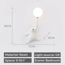 Axyaa White Bear 3D Moon Wall Light for Bedroom Decoration