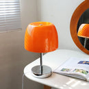 Axya Glass Table Lamp with USB Plug and LED Panel - Warm Light for Livingroom