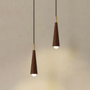 Axyaa Luxury Walnut Wood Chandelier LED Lamp Bar Counter Headboard