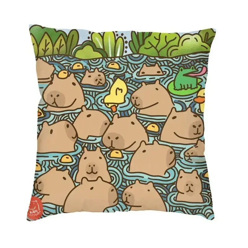 Capybara Nordic Cushion Cover by Axyaa - Home Decor Pillow Case