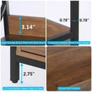 Axyaa Industrial 5-Shelf Bookcase with 2 Drawers, 70.8" Open Wood Bookshelf