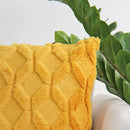 Axyaa Yellow Plush Pillow Cover - 45x45 Cushion for Home Decor
