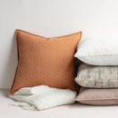 Axyaa Chenille Arrow Pillow Cover, Brown & Orange, Various Sizes
