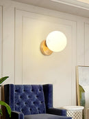 Axyaa Glass Ball LED Wall Lamp for Bedroom Study Living Room Corridor
