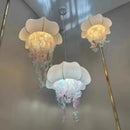 Axyaa French Silk Chandelier | Creative Jellyfish LED Pendant Light