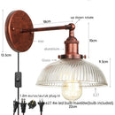 Axyaa Clear Glass LED Wall Sconce Industrial Loft Light Fixtures