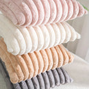 Axyaa Faux Fur Throw Pillow Covers - Soft Fluffy Couch Cushion Covers
