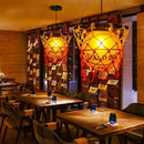 Axyaa Industrial Vintage Glass Chandelier for Kitchen Restaurant Retro Loft Style