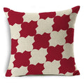 Geometric Linen Seat Cover 45x45cm for Home Decor - Axyaa