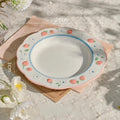 Axyaa Strawberry Hand-painted Ceramic Tableware Set for Household Dinner Plates