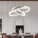 Axyaa Modern French Style Crystal Chandelier Ring Pendant Light
