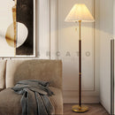 Axyaa Vintage Pleated Fabric Floor Lamp for Living Room Bedroom Study
