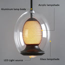 Axyaa Nordic Glass Chandelier LED Pendant Light for Dining Room Kitchen Restaurant