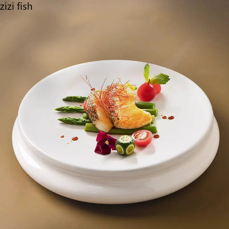 Axya Retro Ceramic Dinner Plate Set - Restaurant Quality Specialty Tableware