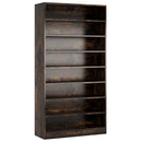 Axyaa 9 Tier Modern Bookcase, 71" Freestanding Display Shelf and Storage Cabinet