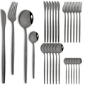 Axyaa 24-Piece Stainless Steel Cutlery Set with Forks, Knives, and Spoons