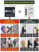 Axyaa Bathroom Essentials Set: Towel Rack, Hook, Bar, Tissue & Toothbrush Holder