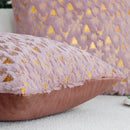 Axyaa Hot Stamping Elk Pink Plush Christmas Cushion Cover - 30x50cm / 45x45cm