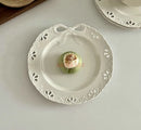 Axyaa Bow Cake & Fruit Salad Plate - Elegant Western Cuisine Dessert & Household Flat Plate