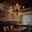 Axyaa Hemp Rope Ceiling Chandelier: Vintage Loft Pendant Lamp for Dining Room, Cafe, Living Room