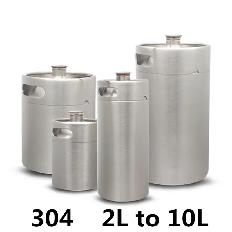 Axya Stainless Steel Mini Keg Beer Growler Home Brewing Bar Accessories
