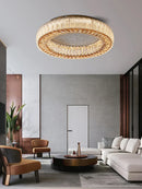 Axyaa Dimmable Crystal Ceiling Lamp for Elegant Living Room & Bedroom Decor
