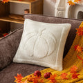Axyaa Halloween Pumpkin Plush Pillowcase Double-Sided Cushion Cover - 50x50cm