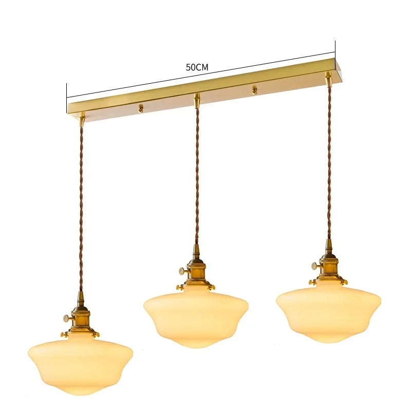Axyaa White Glass LED Pendant Lamp Nordic Modern Hanglamp for Home, Bathroom, Bedroom