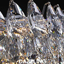 Axyaa Gold Crystal Chandelier: Luxury Lighting for Dining, Living, Bedroom, Kitchen Island