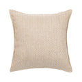 Axyaa Linen Embroidery Leaves Cushion Cover - Beige Green 45x45cm