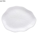 Axyaa Lotus Leaf Shallow Plate for Molecular Cuisine and Sushi