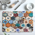 Axyaa Christmas Kitchen Draining Mat: Absorbent, Quick Dry, Antiskid Pad for Tableware