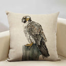 Axyaa Owl Linen Cushion Cover 45x45cm - Elegant Sofa Pillowcase for Any Occasion