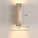 Axyaa Vintage LED Wall Lights Yellow Travertine Interior Lighting Bedside Lamps