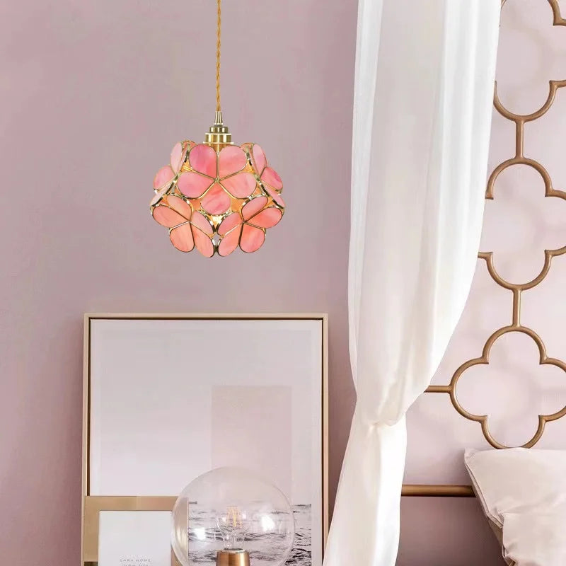 Axyaa Glass LED Pendant Lights Modern Hanging Lamp for Home Decor