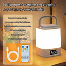 Axyaa LED Table Lamp Clock Dimmable Night Light Remote Touch Display