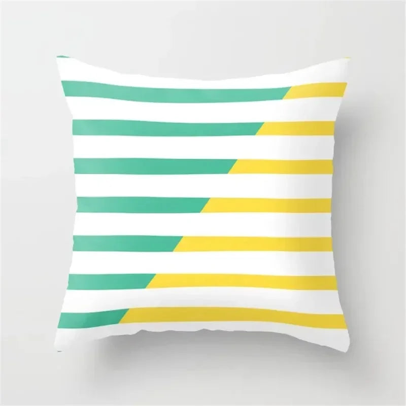 Axyaa Geometric Print Cushion Pillowcase 45x45cm for Home Decor