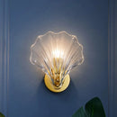 Axyaa Crystal Glass Shell Wall Lamp for Modern Minimalist Indoor Lighting