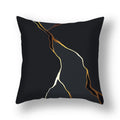 Axyaa Gold Leaf Flower Cushion Cover - Decorative Square Pillow for Home and Car