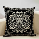 Axyaa Geometric Aztec Bohemian Print Cushion Cover 45x45cm Linen Pillowcase
