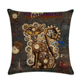 Axyaa Retro Typewriter Camera Linen Pillow Cover 45x45cm