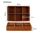 Axyaa Handwoven Bread Storage Basket: Outdoor Picnic Basket with Double Handles