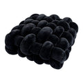 Axyaa Knotted Square Cushion: Nordic Aesthetic Stuffed Pillow for Office Chair Decor and Sleep